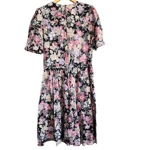 Womens L 80s Vintage Lady Darby Grandmacore Floral USA Cotton Cottagecore Dress